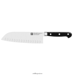 Zwilling Couteau Santoku professionnel de 7 pouces à bord creux HV28V71 coutellerie