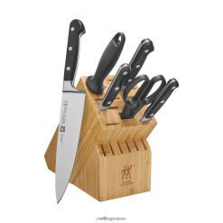 Zwilling professionnel s 7 pièces, ensemble de blocs de couteaux, bambou HV28V110 coutellerie
