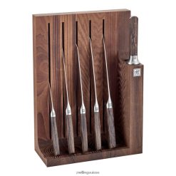 Zwilling twin 1731 7 pièces, jeu de blocs à couteaux, marron HV28V367 coutellerie